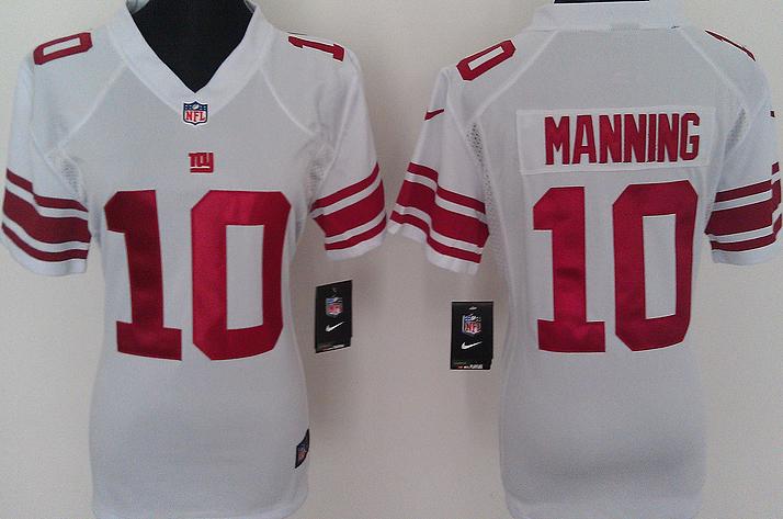 Cheap Women Nike New New York Giants #10 Eli Manning White Nike NFL Jerseys