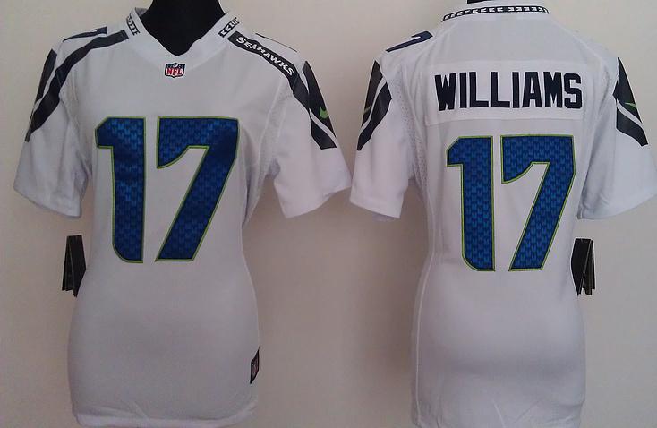 Cheap Women Nike Seattle Seahawks 17# Mike Williams White Nike NFL Jerseys