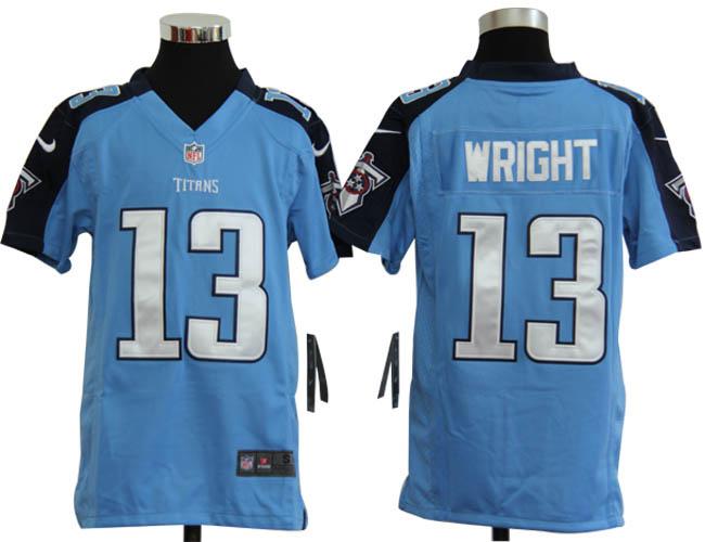 Kids Nike Tennessee Titans 13# Kendall Wright Light Blue Nike NFL Jerseys Cheap