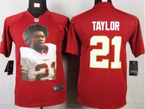 Nike Kids Washington Redskins #21 taylor red portrait fashion game jerseys Cheap