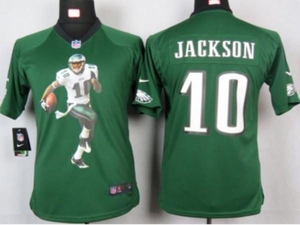 Nike Kids Philadelphia Eagles #10 jackson green portrait fashion game jerseys Cheap