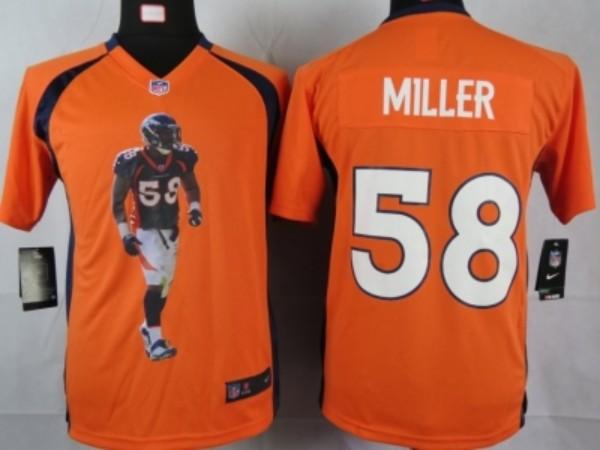 Nike Kids Denver Broncos #58 miller orange portrait fashion game jerseys Cheap