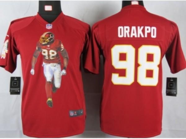 Nike Kids Washington Redskins #98 orakpo red portrait fashion game jerseys Cheap