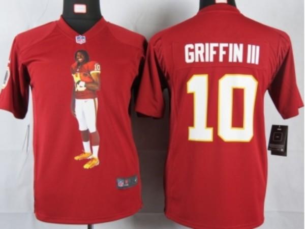 Nike Kids Washington Redskins #10 griffin iii red portrait fashion game jerseys Cheap
