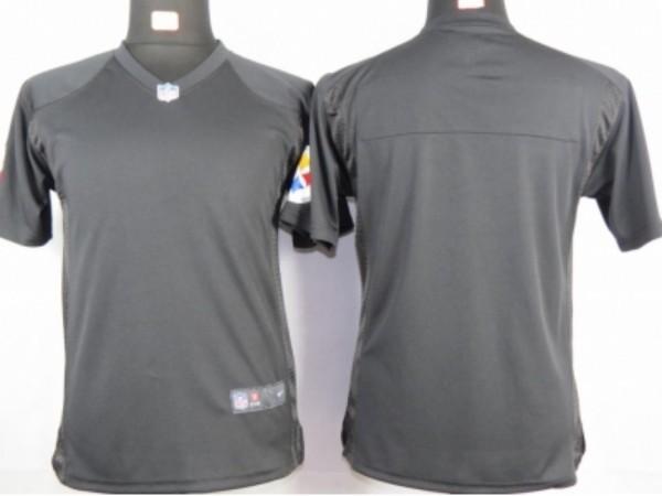 Nike Kids Pittsburgh Steelers blank black portrait fashion game jerseys Cheap