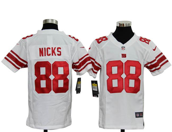 Kids Nike New York Giants 88# Hakeem Nicks White Nike NFL Jerseys Cheap
