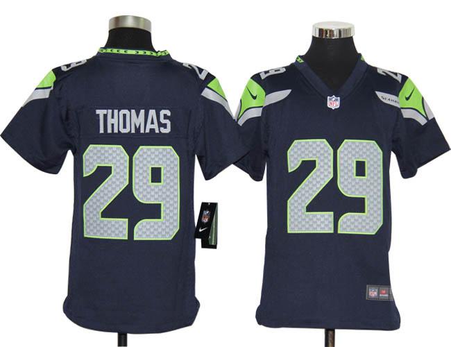 Kids Nike Seattle Seahawks 29# Earl Thomas Blue Nike NFL Jerseys Cheap