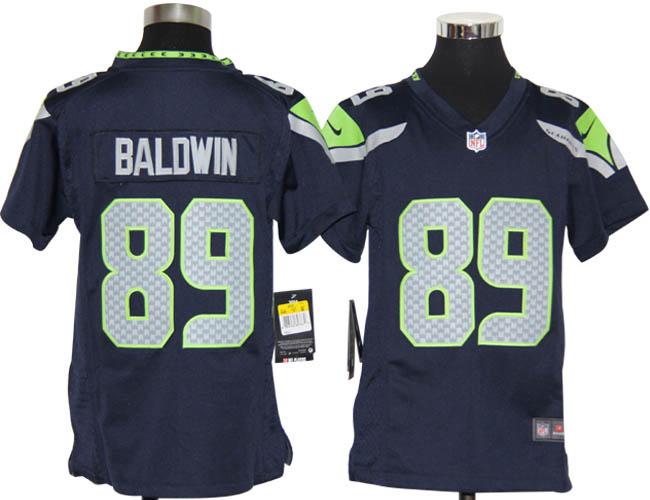 Kids Nike Seattle Seahawks 89# Doug Baldwin Blue Nike NFL Jerseys Cheap