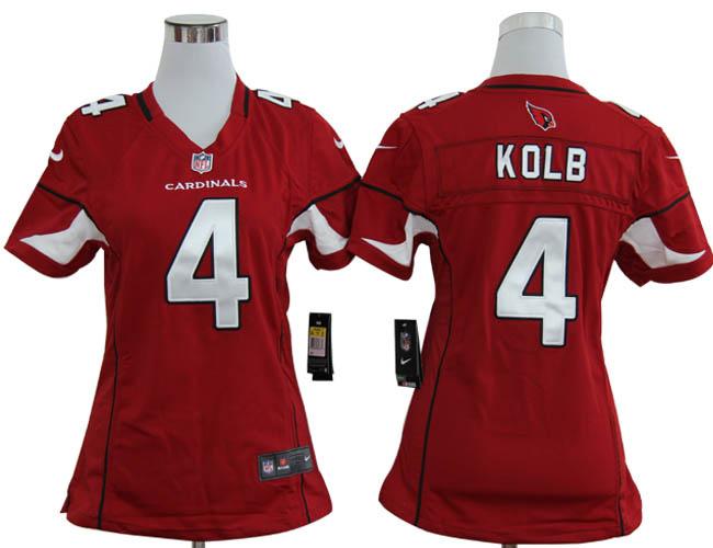 Cheap Women Nike Arizona Cardinals 4# Kevin Kolb Red Nike NFL Jerseys