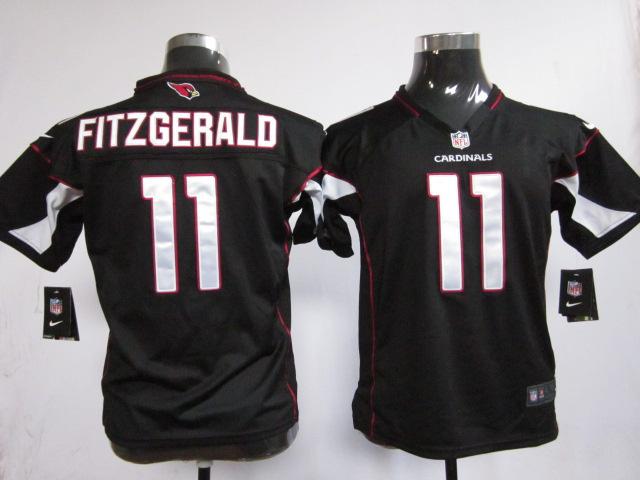 Kids Nike Arizona Cardinals 11# Larry Fitzgerald Black Nike NFL Jerseys Cheap