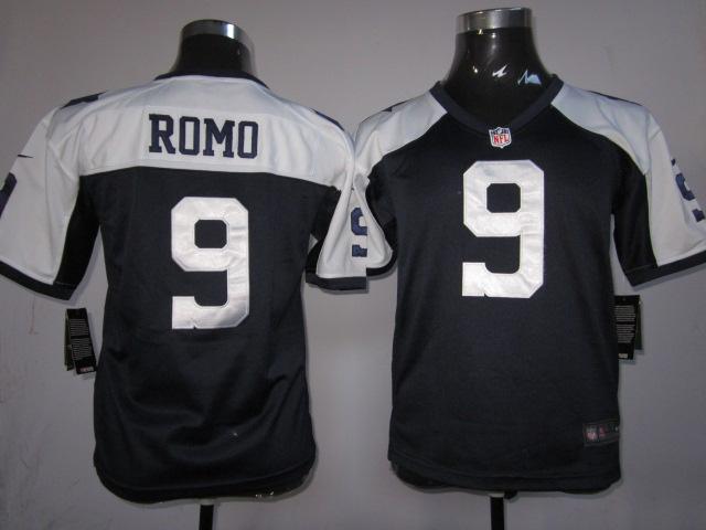 Kids Nike Dallas Cowboys #9 Romo Blue Thankgivings Nike NFL Jerseys Cheap