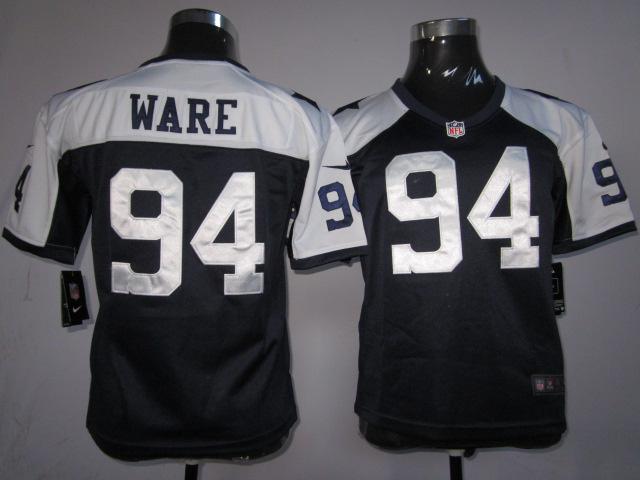 Kids Nike Dallas Cowboys #94 Ware Blue Thankgivings Nike NFL Jerseys Cheap