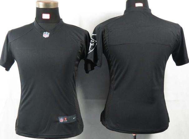 Cheap Women Nike Oakland Raiders Blank Black Portrait Fashion Game Jersey