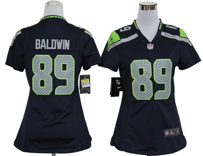 Cheap Women Nike Seattle Seahawks 89# Doug Baldwin Blue Nike NFL Jerseys