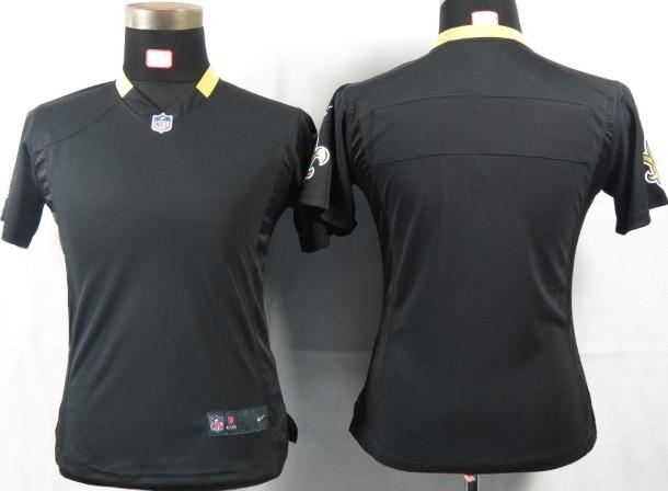 Cheap Women Nike New Orleans Saints blank Black Portrait Fashion Game Jersey