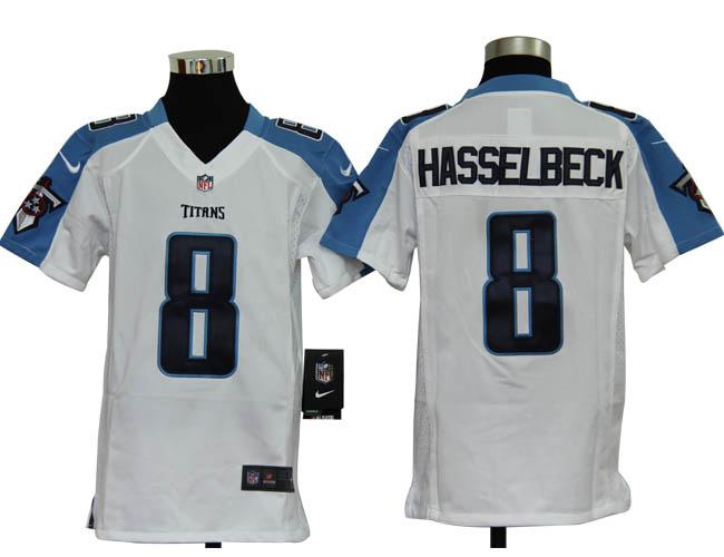 Kids Nike Tennessee Titans 8# Matt Hasselbeck White Nike NFL Jerseys Cheap