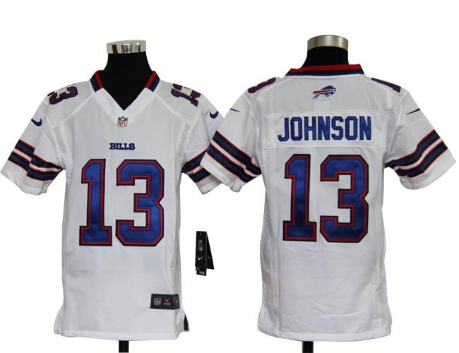 Kids Nike Buffalo Bills 13# Steve Johnson White Nike NFL Jerseys Cheap