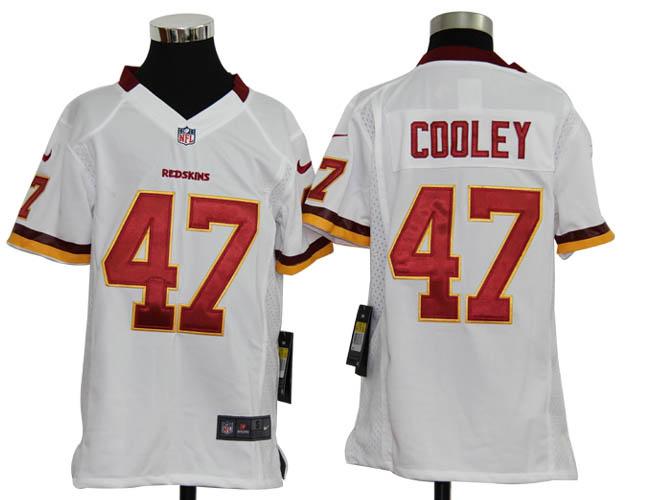 Kids Nike Washington Redskins 47# Chris Cooley White Nike NFL Jerseys Cheap