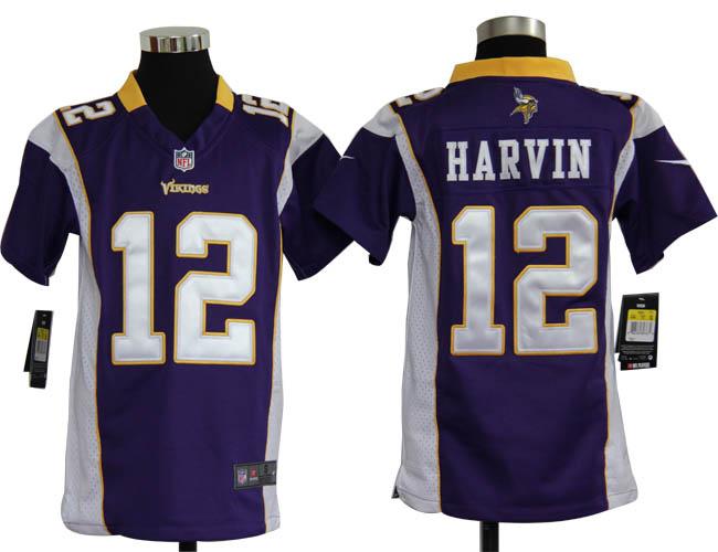 Kids Nike Minnesota Vikings 12# Percy Harvin Purple Nike NFL Jerseys Cheap