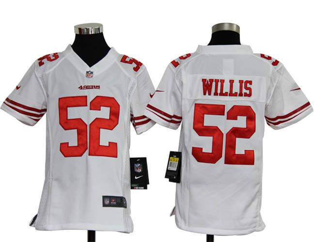 Kids Nike San Francisco 49ers 52 Willis White Nike NFL Jerseys Cheap