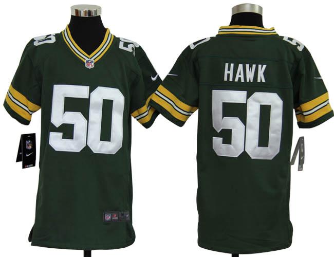 Kids Nike Green Bay Packers 50 A.J.Hawk Green Nike NFL Jerseys Cheap