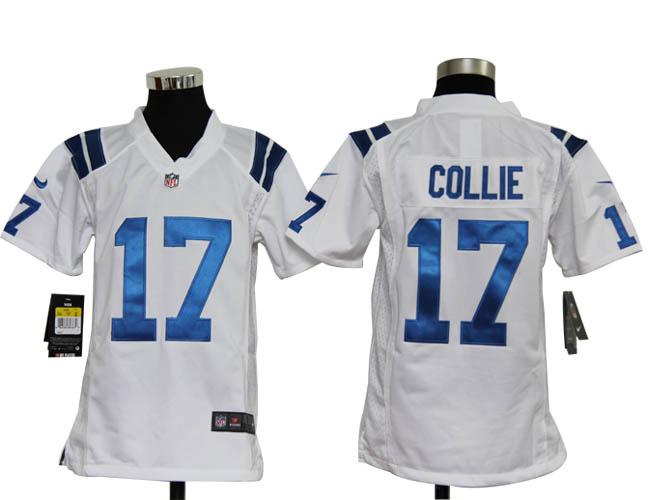 Kids Nike Indianapolis Colts 17 Austin Collie White Nike NFL Jerseys Cheap