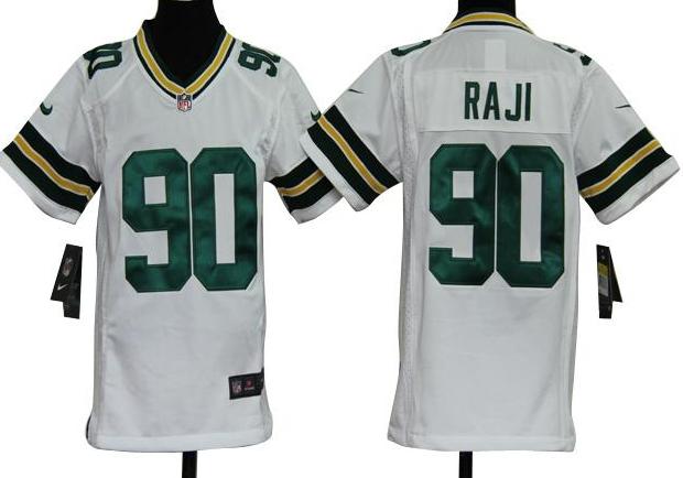Kids Nike Green Bay Packers #90 B.J. Raji White Nike NFL Jerseys Cheap