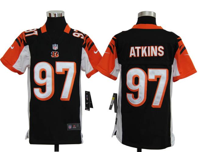 Kids Nike Cincinnati Bengals #97 Geno Atkins Black Nike NFL Jerseys Cheap