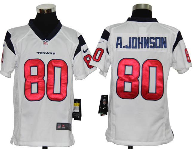 Kids Nike Houston Texans #80 Andre Johnson White Nike NFL Jerseys Cheap