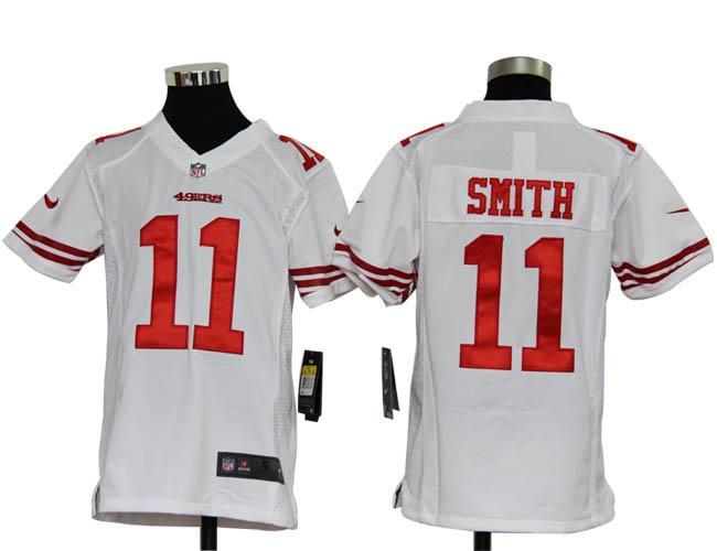 Kids Nike San Francisco 49ers 11 Alex Smith White Nike NFL Jerseys Cheap