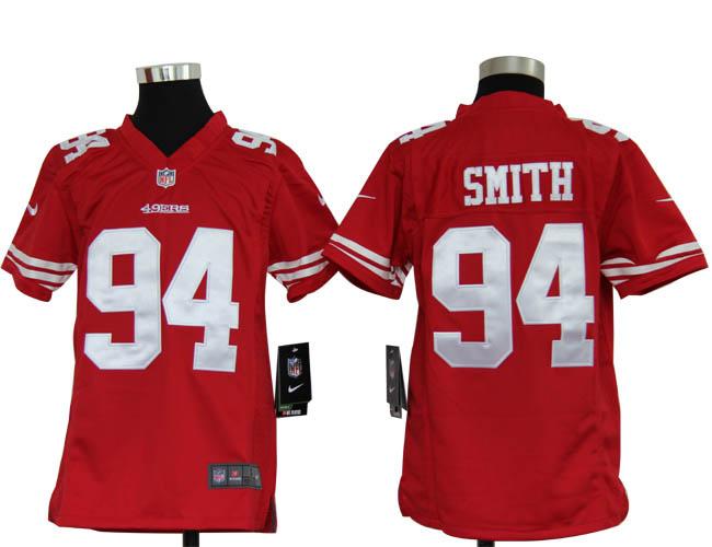 Kids Nike San Francisco 49ers #94 Justin Smith Nike NFL Jerseys Cheap