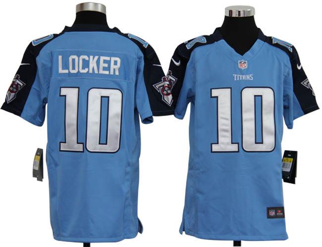 Kids Nike Tennessee Titans 10# Jake Locker Light Blue Nike NFL Jerseys Cheap