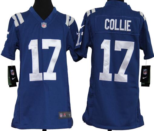 Kids Nike Indianapolis Colts 17 Austin Collie Blue Nike NFL Jerseys Cheap