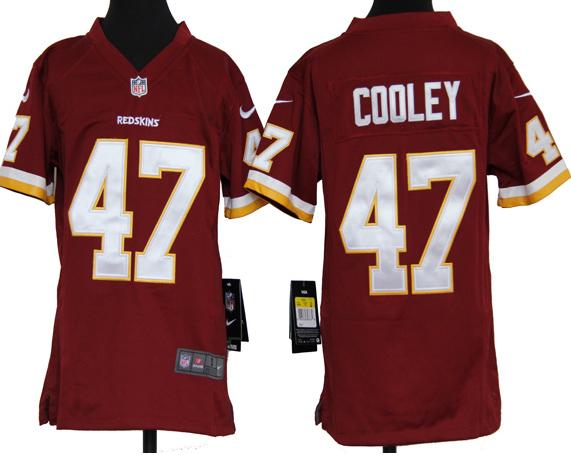 Kids Nike Washington Redskins 47# Chris Cooley Red Nike NFL Jerseys Cheap