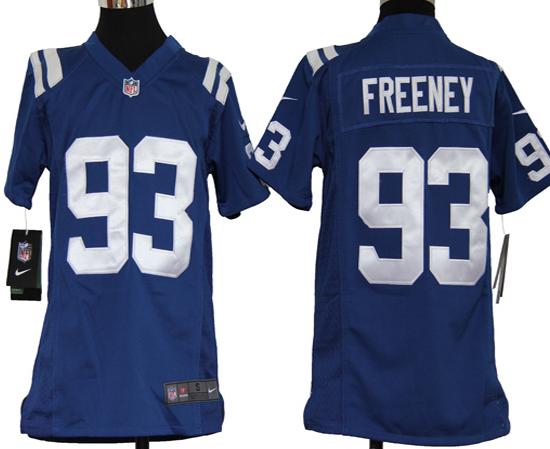 Kids Nike Indianapolis Colts 93# Dwight Freeney Blue Nike NFL Jerseys Cheap