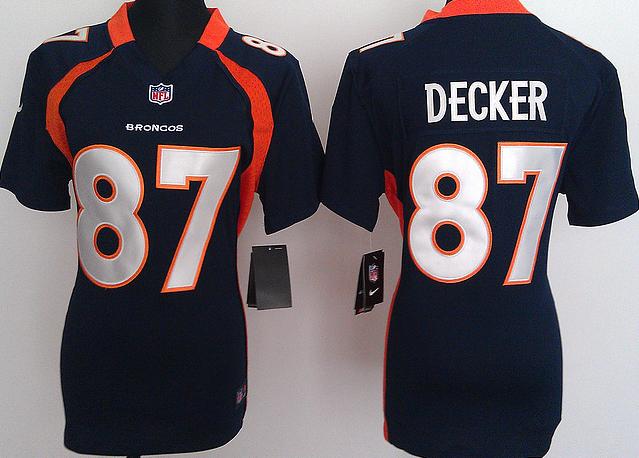 Cheap Women Nike Denver Broncos 87# Eric Decker Blue Nike NFL Jerseys
