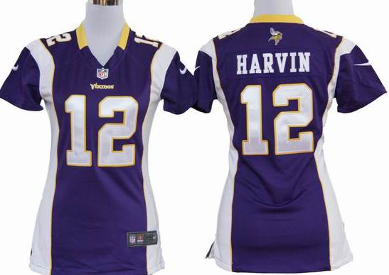 Cheap Women Nike Minnesota Vikings 12# Percy Harvin Purple Nike NFL Jerseys