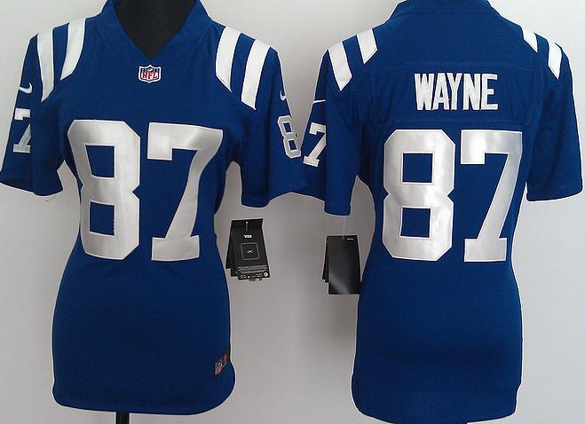 Cheap Women Nike Indianapolis Colts 87 Reggie Wayne Blue Nike NFL Jerseys