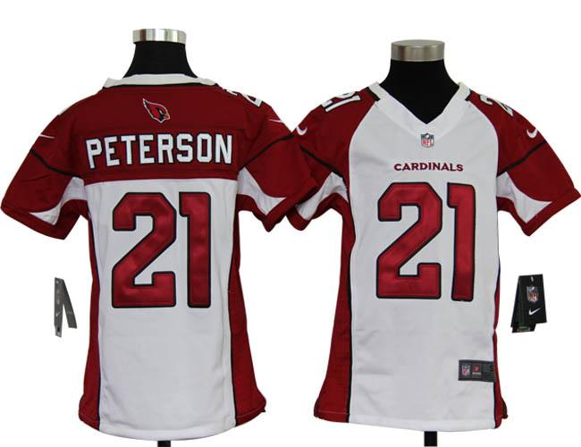 Kids Nike Arizona Cardinals 21# Patrick Peterson White Nike NFL Jerseys Cheap