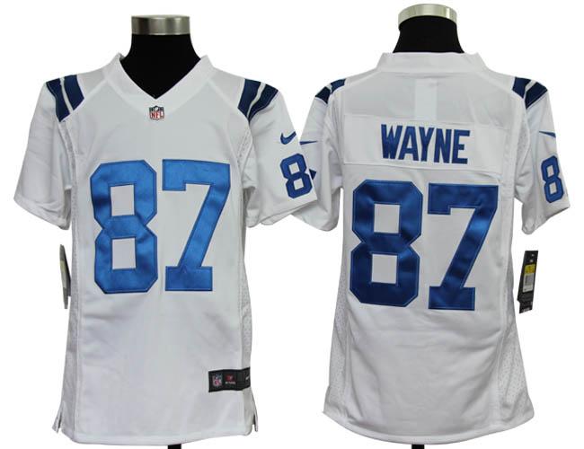 Kids Nike Indianapolis Colts 87 Reggie Wayne White Nike NFL Jerseys Cheap
