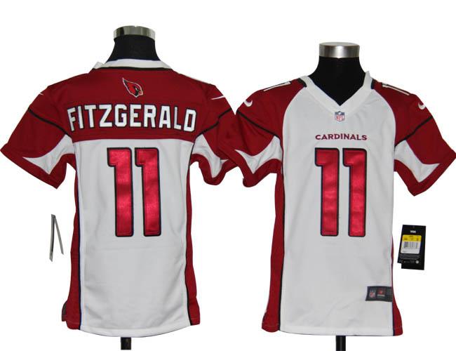 Kids Nike Arizona Cardinals 11# Larry Fitzgerald White Nike NFL Jerseys Cheap