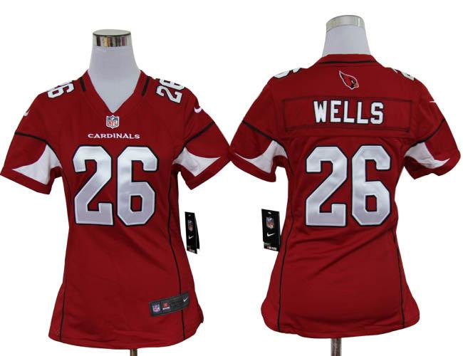 Cheap Women Nike Arizona Cardinals 26# Chris Wells Red Nike NFL Jerseys