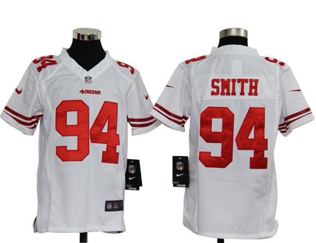 Kids Nike San Francisco 49ers #94 Justin Smith White Nike NFL Jerseys Cheap