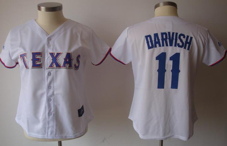 Women Texas Rangers #11 Yu Darvish White Cool Base MLB Jerseys Women Texas Rangers #11 Yu Darvish White Cool Base MLB Jerseys