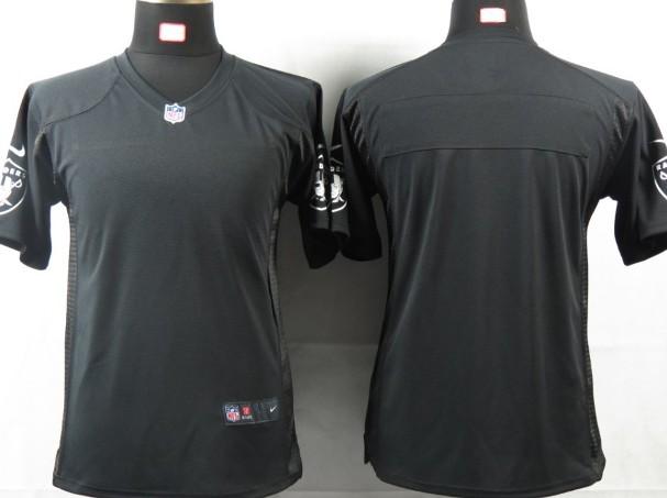 Kids Nike Oakland Raiders blank Black Portrait Fashion Game Jerseys Cheap