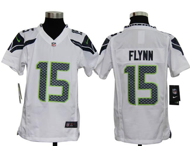 Kids Nike Seattle Seahawks 15# Matt Flynn White Nike NFL Jerseys Cheap