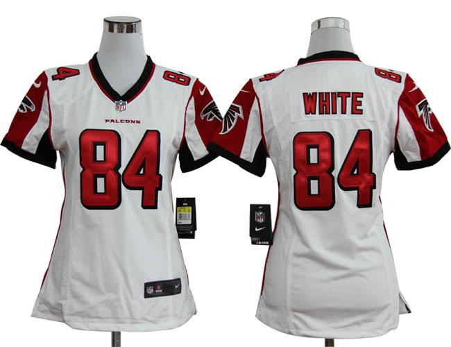 Cheap Women Nike Atlanta Falcons #84 Roddy White White Nike NFL Jerseys