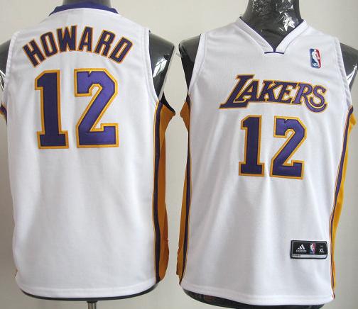 Kids Los Angeles Lakers 12# Dwight Howard White NBA Jerseys Cheap