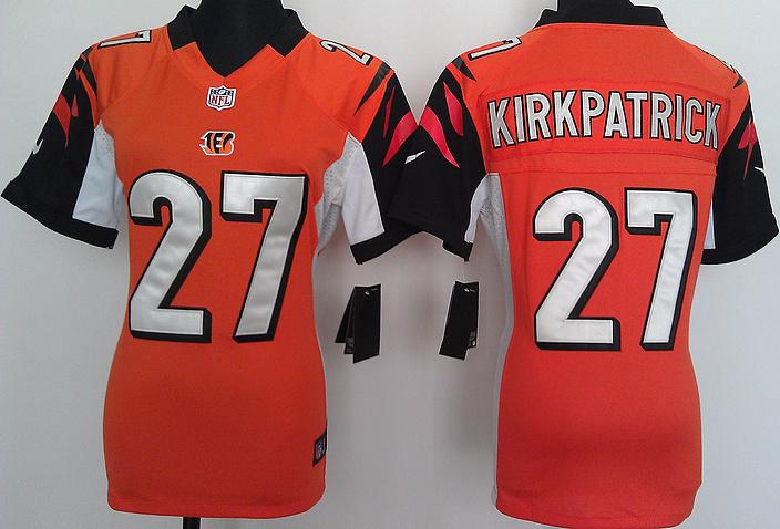 Cheap Women Nike Cincinnati Bengals 27# Dre Kirkpatrick Orange Nike NFL Jerseys