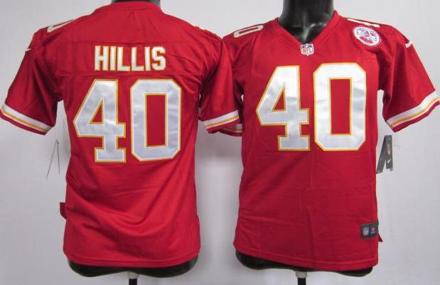Kids Nike Kansas City Chiefs 40 Peyton Hillis Red Nike NFL Jerseys Cheap
